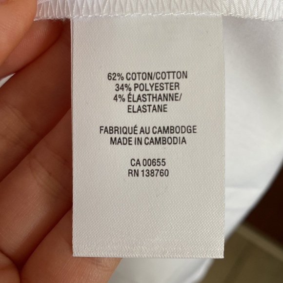 Women’s white button down shirt (blouse) Reitman’s Ressentials - Picture 4 of 8